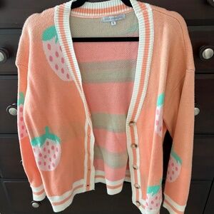 Size Small Miss Sparkling Strawberry Cardigan
